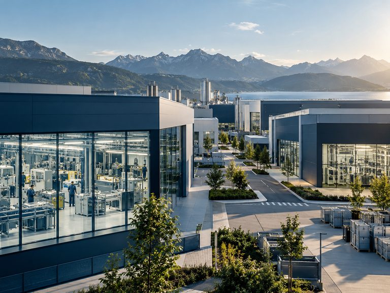 Stabilimenti produttivi contemporanei con caratteristiche architettoniche ricorrenti